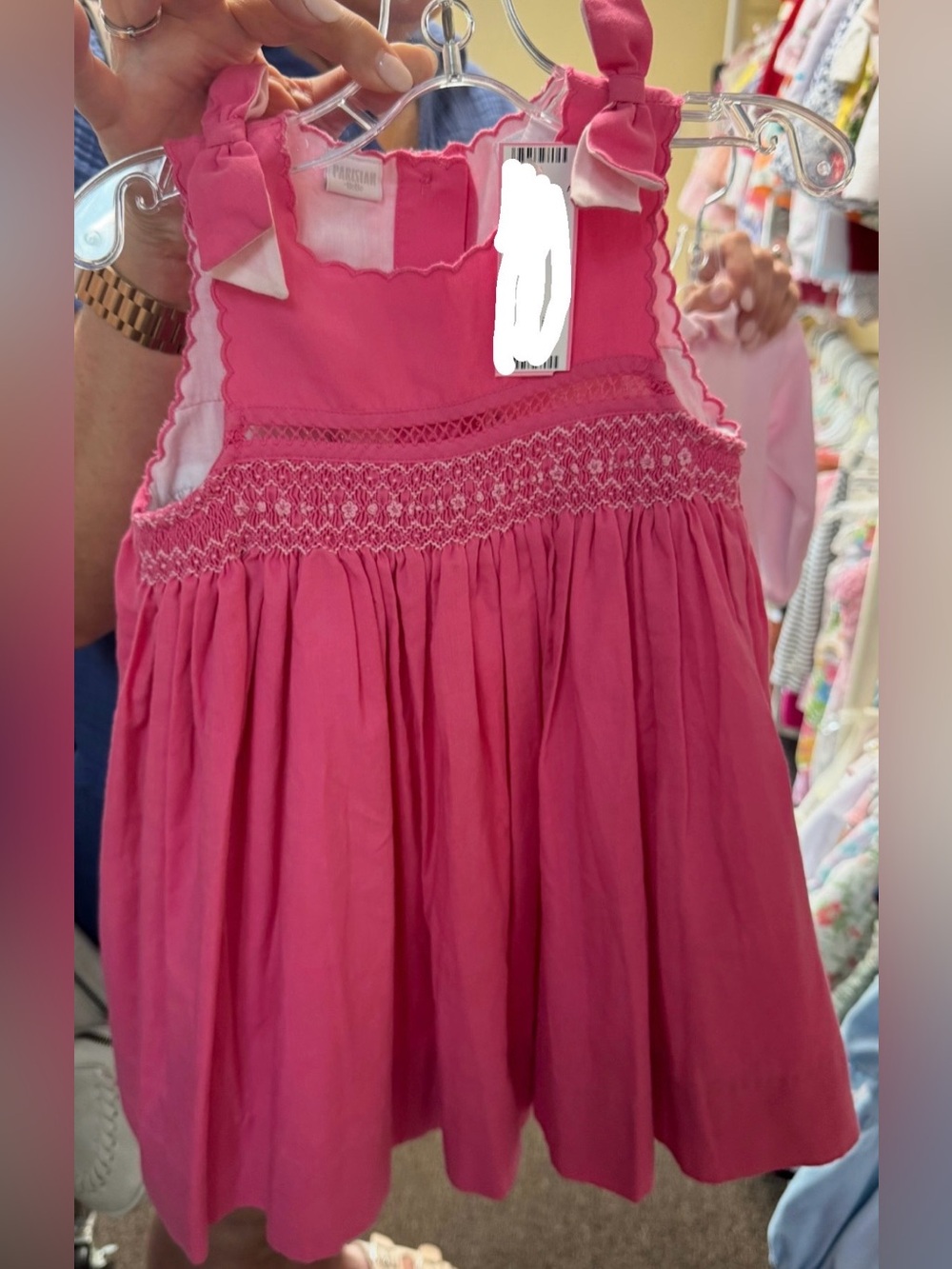 ISO Parisian BeBe Hot Pink Dress - Vintage - Size 6m, 6-9m, 9-12m, or 12m 💕✨🎀